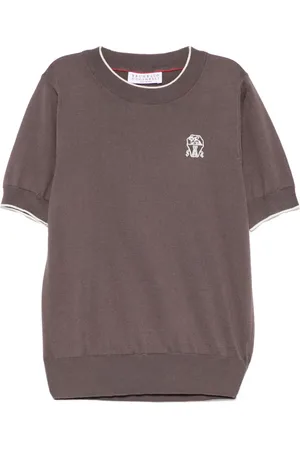 Brunello Cucinelli Logo-embroidered T-shirt