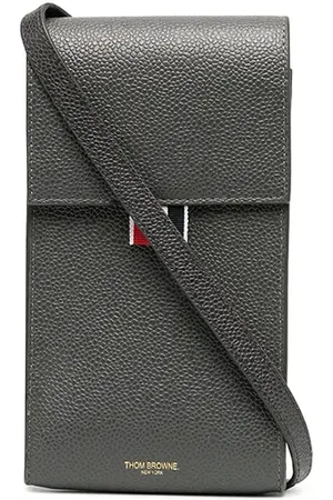 Thom Browne Pebbled calf leather phone holder