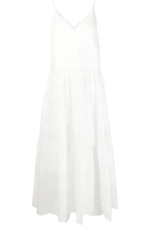 Ivy & Oak Pointelle V-neck flared dress