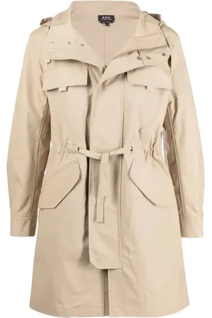 A.P.C. Hooded drawstring parka coat