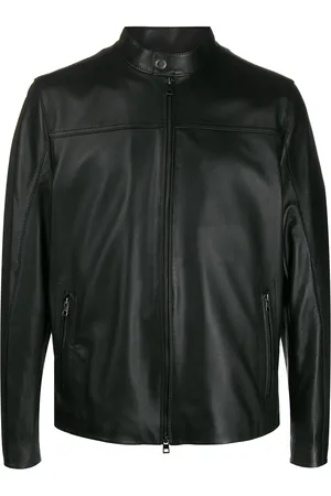 Michael Kors Mock-neck biker jacket