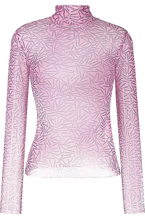 Viktor & Rolf Undercover logo-print sheer top