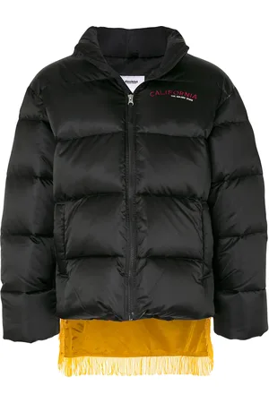 DOUBLET Fringed puffer coat