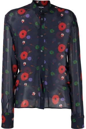 Dsquared2 Floral-print long-sleeved shirt