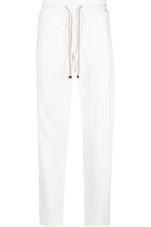 Brunello Cucinelli Tapered cotton drawstring trousers