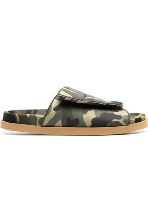 Gia Borghini Camouflage-print padded slides