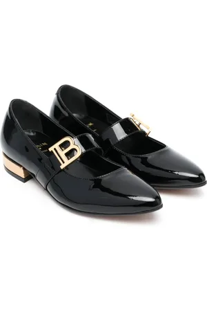 Balmain Logo-plaque strap ballerinas