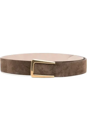 Brunello Cucinelli Clip-on buckle suede belt