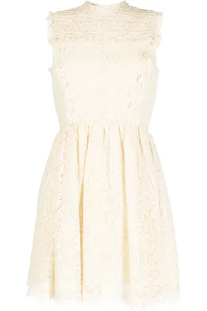 Miu Miu Lace-detailed sleeveless dress