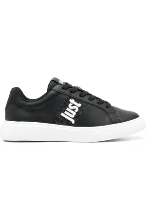 Roberto Cavalli Logo print leather low-top sneakers