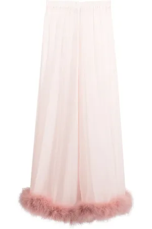 Sleeper Feather-trim pyjama trousers