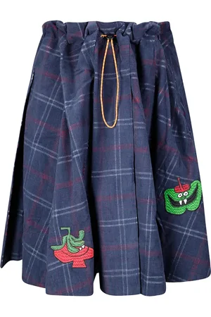 Brain Dead Tartan midi skirt