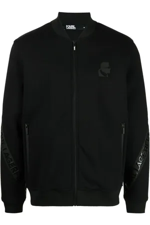 Karl Lagerfeld Logo-print zip-up bomber jacket