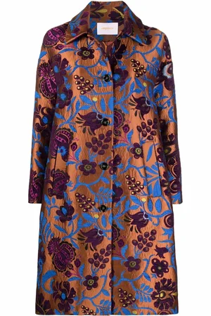 La DoubleJ Patterned-jacquard single-breasted coat