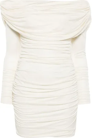 BLUMARINE Off-shoulder ruched mini dress
