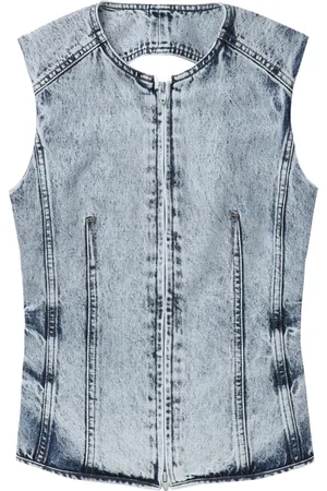JUUN.J Acid-wash denim vest