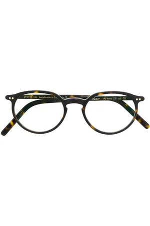 Lunor A5 tortoiseshell round-frame glasses