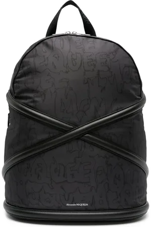 Alexander McQueen Crossover-straps logo-print backpack