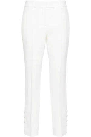 ERMANNO SCERVINO Pressed-crease cady tapered trousers