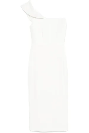 ALEX PERRY Crepe corset midi dress