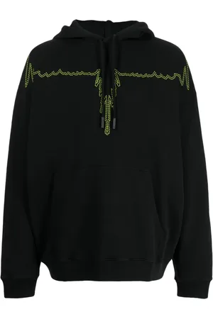 MARCELO BURLON Stitch wings cotton hoodie