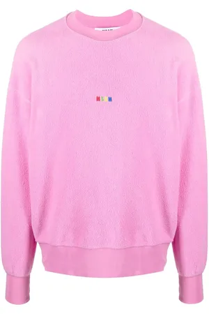 Msgm Logo-embroidered fleece sweatshirt