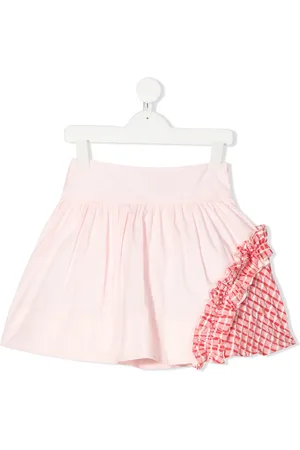 Simonetta Patchwork flared mini skirt