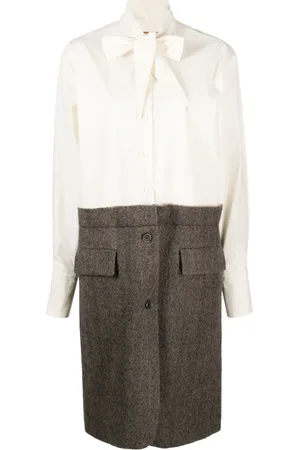 UMA WANG Long-sleeve shirt midi dress