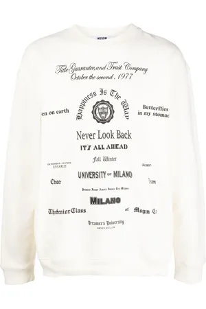 Msgm Graphic-print cotton sweatshirt