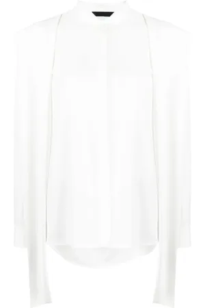 JUUN.J Drape-detail long-sleeve shirt