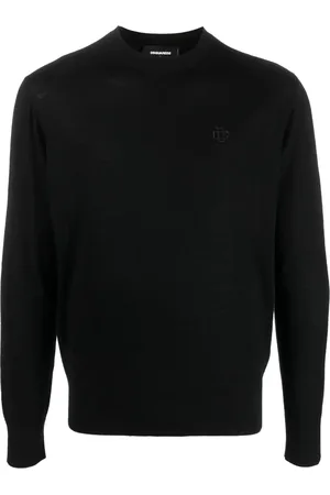 Dsquared2 Embroidered-logo virgin-wool sweatshirt