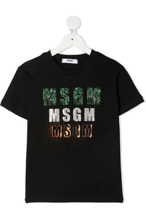 Msgm Logo-print metallic t-shirt