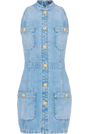Balmain Denim fitted mini dress