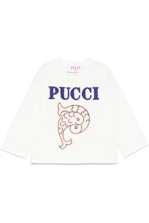 PUCCI Junior Embroidered-logo T-shirt