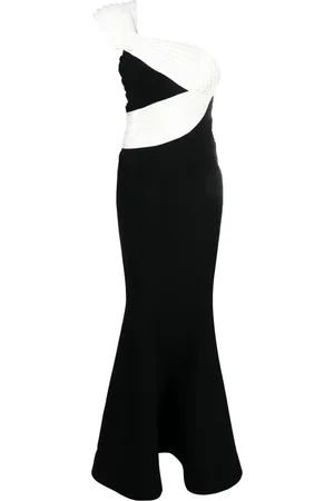 Gaby Charbachy Draped one-shoulder long dress