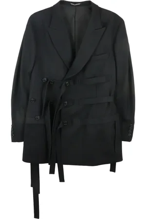 YOHJI YAMAMOTO Worsted Tasmania belted wool blazer