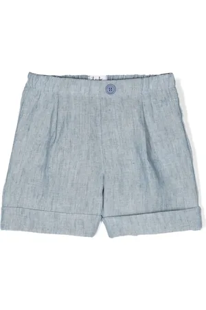 Il gufo Mid-rise linen shorts