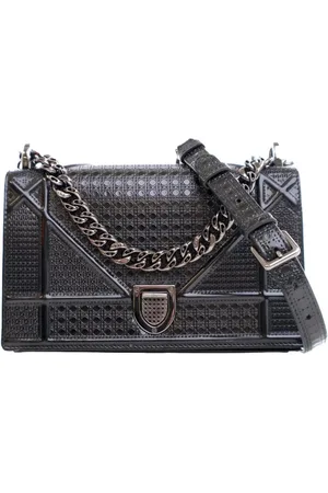 Dior 2016 Small Metallic Patent Microcannage Diorama Flap crossbody bag