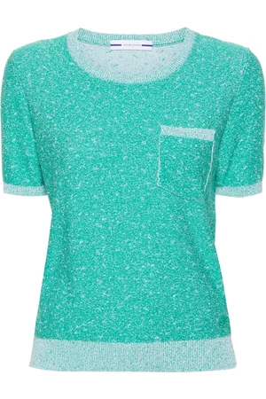 Jacob Cohen Logo-embroidered bouclé T-shirt