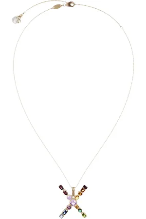 Dolce & Gabbana 18kt yellow initial X necklace