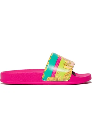 VERSACE Baroque-print slides