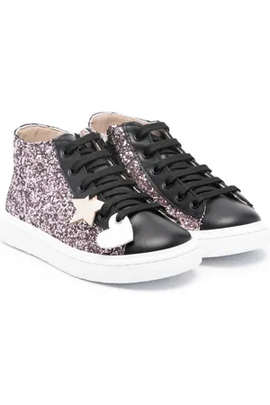Florens Glitter-detail lace-up sneakers