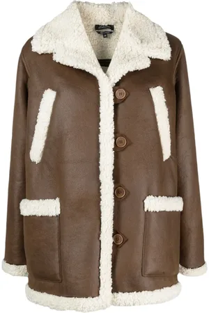 A.P.C. Faux-leather shearling jacket