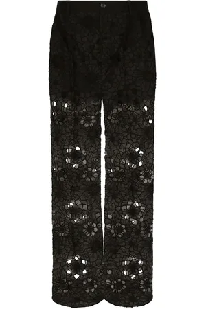 Dolce & Gabbana Broderie-anglaise tailored trousers