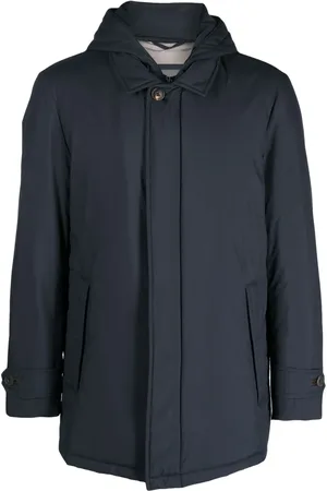corneliani Spread-collar padded hooded jacket