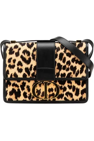 Dior 2021 Pony Hair Leopard Print 30 Montaigne Flap crossbody bag