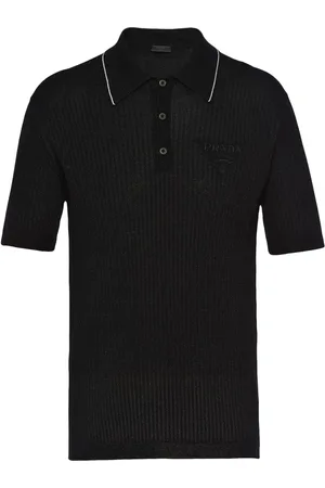 Prada Cashmere and lamé polo shirt