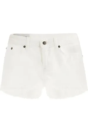 Dondup Logo-plaque denim mini shorts