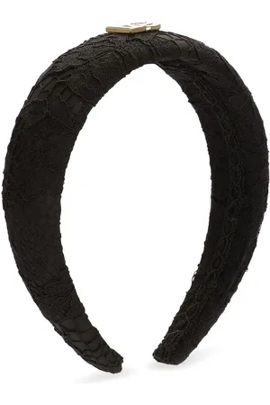 Dolce & Gabbana Logo-appliqué cordonetto-lace headband