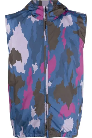 DRUMOHR Abstract-print hooded gilet